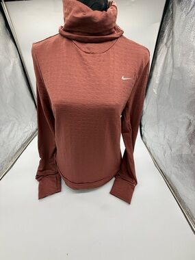 Nike Women's Long Sleeve Turtleneck Top in Rusty Brown